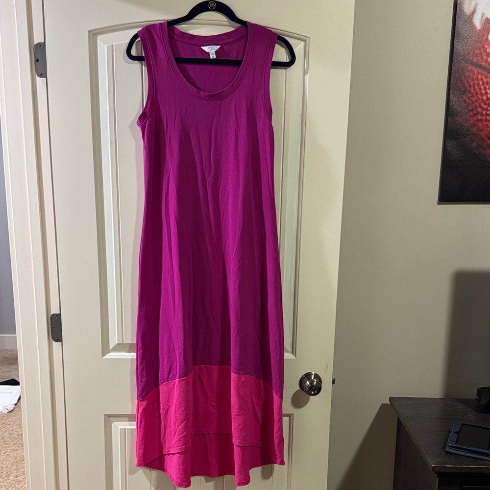 Time and Tru Two-Tone Pink Maxi Dress
